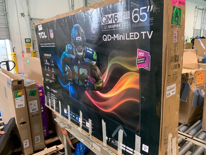 Photo 1 of ***BROKEN, UNTESTED, NO RETURNS FINAL SALE****
TCL 65 Inch Class QM6K Series | Mini LED QLED 4K HDR | 65QM6K, 2025 Model | 120HZ-144HZ High Brightness Smart Google TV Dolby Atmos Onkyo Audio | Voice Remote Alexa Gaming Streaming Television