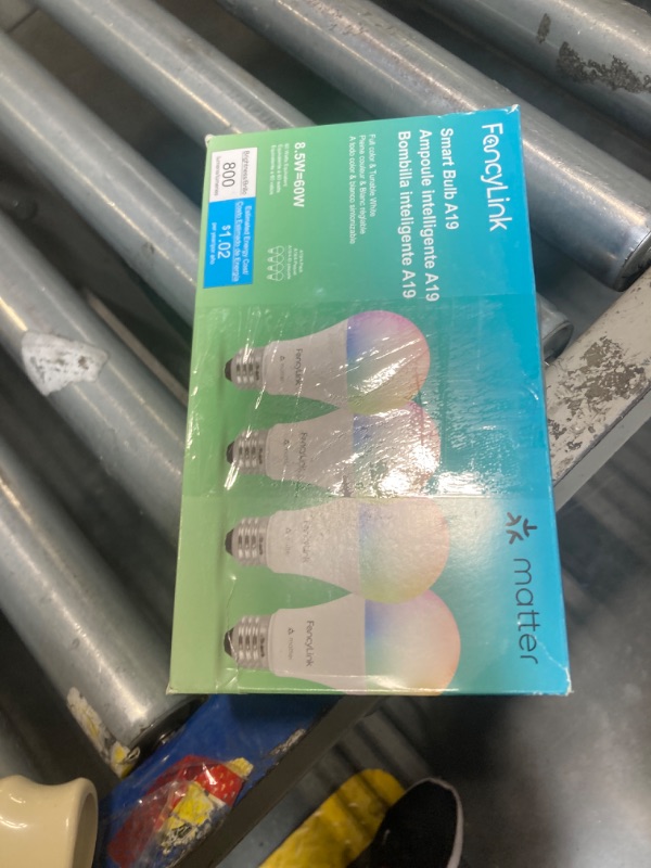 Photo 1 of *UNTESTED*
Fancylink Matter Smart Light Bulbs, Color Changing Light Bulb, hub Required, A19 60W,2.4Ghz WiFi only,Compatible with Alexa Google Assistant, Apple Home,16 Million Colors RGBCW 800 Lumen,4 Pack