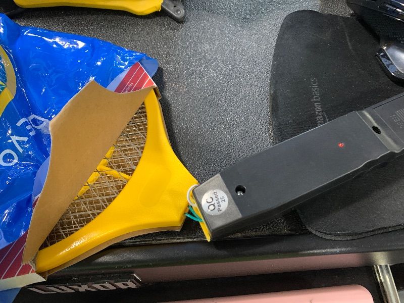 Photo 1 of ***PLASTIC HANDLE BROKE OFF FROM PADDLE, SELLING FOR PARTS, FINAL SALE***DEVOGUE® Electric Fly Swatter - Weight Like Apple - 2AA Battery Powered (not incl.) - 3-Layer Protection Grid Bug Zapper Racket for Home Bedroom Kitchen Office Backyard Patio Indoor