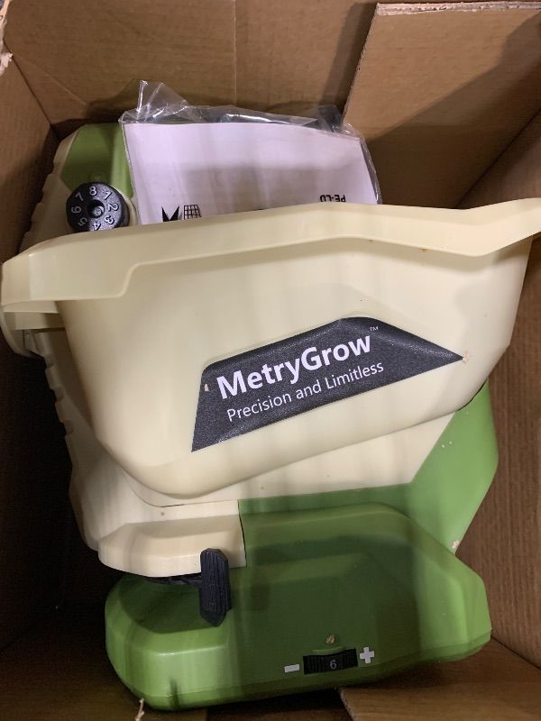 Photo 1 of ** SOLD AS IS, NO REFUND/RETURN** SEE COMMENTS!
MetryGrow Hand Grass Seed Spreader for Lawns, Fertilizer Broadcast Speader Handheld, Compatible for Makita 18V/21V Li-ion Battery, 3.3 L Capacity, 8-Level
