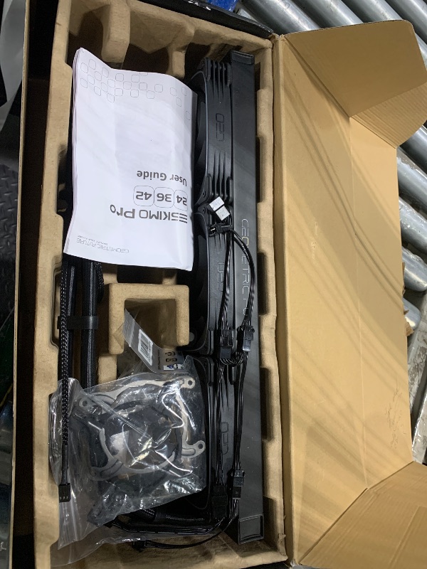 Photo 1 of ***Hardware Missing***Geometric Future Eskimo Pro - 420mm AIO CPU Liquid Water Cooler- RGB PWM Squama 2503B 140mm Fan x 3- Fit Intel® LGA 1700, AMD®AM5 - Black- (GEO-EP-42B)