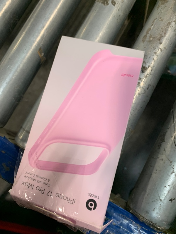 Photo 1 of ** VERY USED** Beats iPhone 17 Pro Max Case with MagSafe & Camera Control, Matte Finish, Microfiber Lining – Pebble Pink