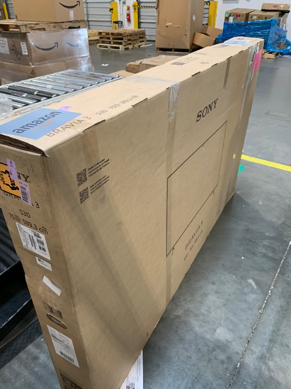 Photo 1 of ** DAMAGE MAJOR** NO RETURNS** FINAL SALE*** ONLY PARTS*** Sony 75-Inch Class 4K Ultra HD BRAVIA 3 LED Smart TV with Google TV, Dolby Vision HDR, and Exclusive Features for PlayStation®5 (K-75S30)