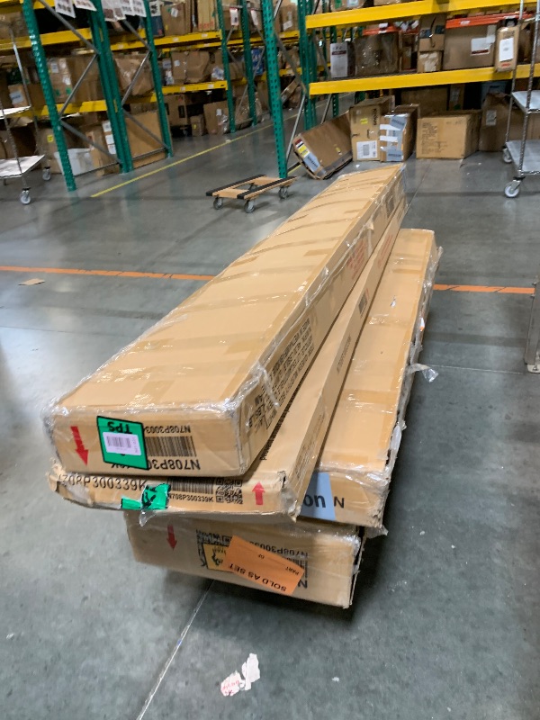 Photo 1 of ** SET 4 BOXES** Merax Queen Size Murphy Bed with Top Storage Cabinets and Shelves, Fold into The Wall, Space-Saving Design, White Foldable Platform Bed Frame with Chevron Stripes, for Bedroom, Guest Room, Home Office