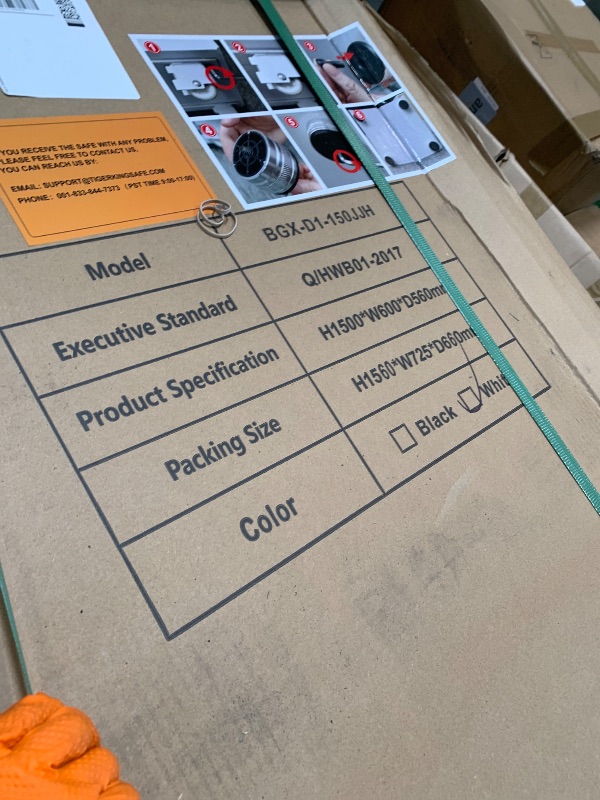 Photo 1 of ** FACTORY SEALED ** TIGERKING 17.6 Cu Ft Extra Large Home Security Safe – Touchscreen Lock, Heavy-Duty Steel Construction, Internal Compartment, Jewelry & Luxury Items, Ideal for Home or Office (White, Modern Design)