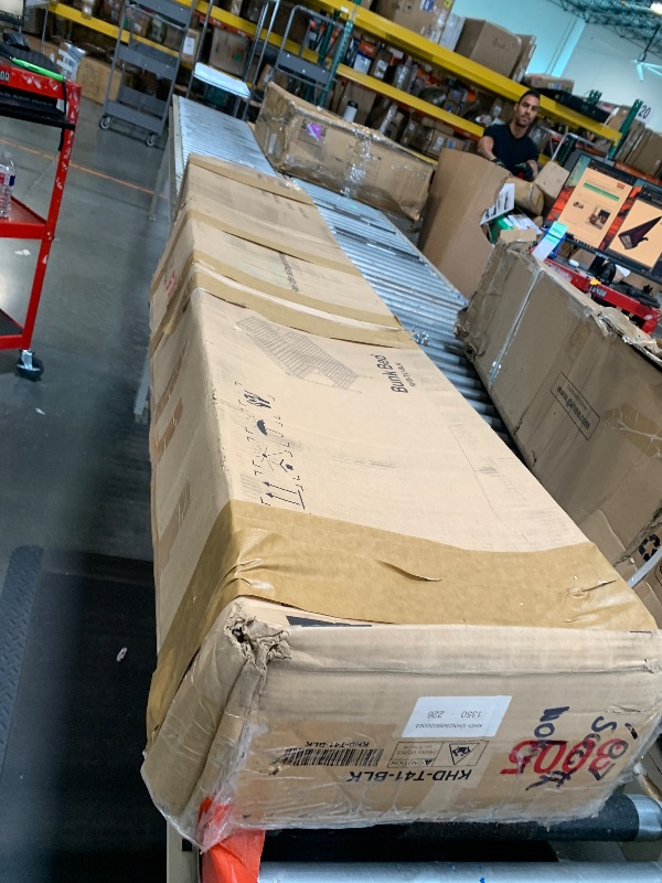 Photo 1 of (4/17/2026 ***FINAL SALE/NO RETURN, SOLD AS PARTS***)
VECELO Bunk Bed Twin Over Twin, Metal Bunkbeds with Ladder and Full-Length Guardrail, No Box Spring Needed, Space Saving, Noise Free, Black
