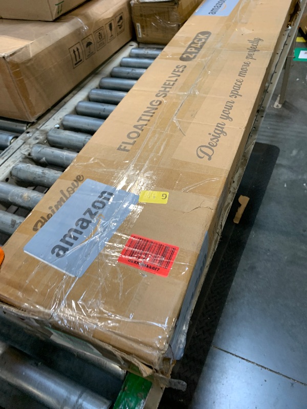 Photo 1 of *** MINOR SCRATCH A ND DAMAGE TO CORNER *** Heimlove Floating Shelves for Wall 48 Inch Long,Extra Large and Thick Wood Shelves Mounted Storage Hanging Shelf Invisible Bracket for Bedroom,Living Room,Kitchen,Office,Set of 2,Grey