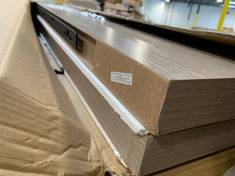 Photo 1 of *** MINOR SCRATCH A ND DAMAGE TO CORNER *** Heimlove Floating Shelves for Wall 48 Inch Long,Extra Large and Thick Wood Shelves Mounted Storage Hanging Shelf Invisible Bracket for Bedroom,Living Room,Kitchen,Office,Set of 2,Grey