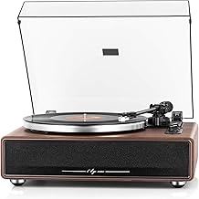 Photo 1 of *similar to image* 1 by ONE High Fidelity Belt Drive Turntable with Built-in Speakers, Vinyl Record Player with Magnetic Cartridge, Wireless Playback and Aux-in Functionality, Auto Off