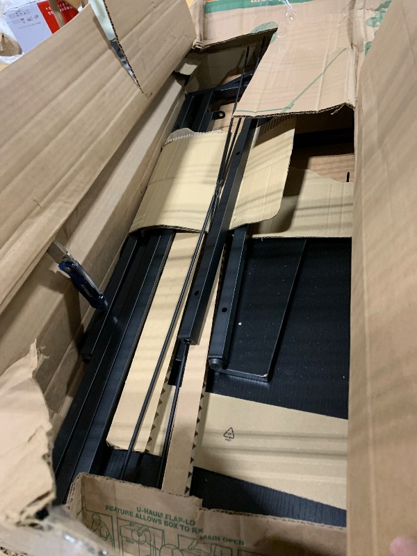 Photo 1 of *** MISSING HARDWARE*** Huuger L Shaped Desk, 47 Inches Computer Desk with Reversible Storage Shelves, Gaming Corner Home Office Writing Study with Metal Frame, Black