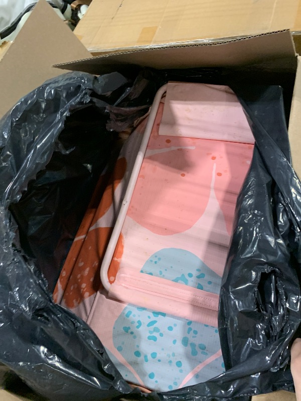 Photo 1 of ** NEEDS TO BE WIPED OFF DIRTY** LOUNGER CHAIR FOR POOL  PINK WITH FLORAL DESIGNS UNKNOWN BRAND 