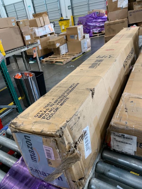 Photo 1 of ** MISSING PARTS/ NO RETURN  *** Christopher Knight Home Hazel Queen Size Bed Frame, Upholstered Platform Bed, Soft Boucle Wingback Headboard, Wood Bed Support and Slats, Curved-Shaped Headboard Queen Bed for Adult, 44.50" H White