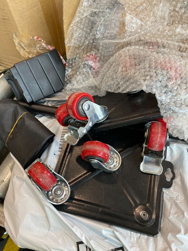Photo 1 of **USED - MINOR DAMAGE**
LOYAL TIGER Heavy Duty 3000LBS Furniture Dolly & Movers with 5 Wheels & Brake - 360° Rotating Moving Dolly for Furniture, Piano, Appliances - 6.3 Inch Non-Slip Sliders, Red