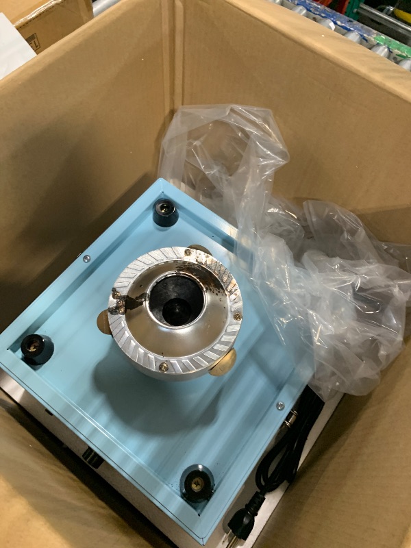 Photo 1 of ***DENTED/VERY DIRTY*** Cotton Candy Machine Commercial, 1000W Professional Cotton Candy Machine, Cotton Candy Maker with Stainless Steel Bowl, Bowl Cover and Sugar Scoop for Kids Birthday, Family Party, Festival (Blue)