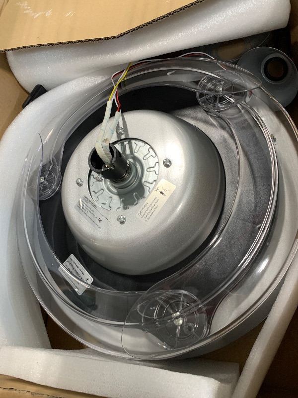 Photo 1 of **MISSING SEVERAL PARTS**
52" Modern Ceiling Fans with Lights,Silver Chandelier Fan with 6-Speed Dimmable LED and Quiet Reversible DC Motor,Rustic Fandelier Ceiling Fan with 5 Dual Finish Blades for Bedroom Living Room