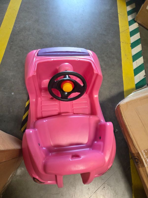 Photo 1 of ***MISSING PARTS, VIEW IMAGES*** Step2 Whisper Ride II Kids Push Cars, Ride On Car, Seat Belt, Horn, Toddlers Ages 1.5 – 4 Years Old, Max Weight 50 lbs., Quick Storage, Stroller Substitute, Pink