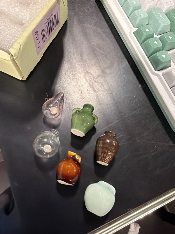 Photo 1 of *MISSING PARTS - see clerk notes*
10-Pack Cute Mini Vase Magnets for Fridge, Tiny Ceramic & Glass Magnetic Vases for Refrigerator, Office Whiteboard and Locker, Aesthetic Flower Bud Vases Kitchen Decor, Ideal Gift for Mom & Women