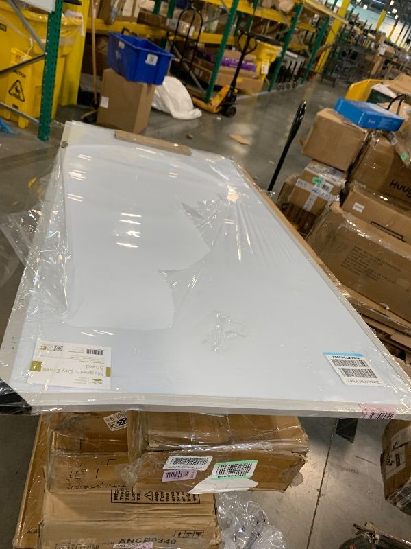 Photo 1 of **** ITEM HAS AIR BUBBLES AND MINOR DAMAGE TO THE BACK **** Mr. Pen- Magnetic Dry Erase Board for Wall, 24" x 48", Silver Aluminum Frame, Large White Board Dry Erase with Marker Tray & Mounting Hardware

*Factory sealed*