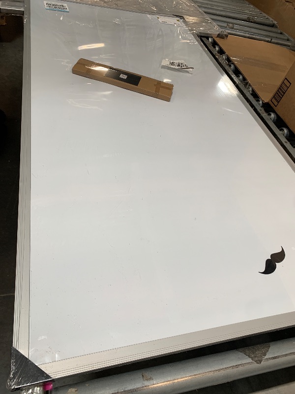Photo 1 of **** ITEM HAS AIR BUBBLES AND MINOR DAMAGE TO THE BACK **** Mr. Pen- Magnetic Dry Erase Board for Wall, 24" x 48", Silver Aluminum Frame, Large White Board Dry Erase with Marker Tray & Mounting Hardware

*Factory sealed*