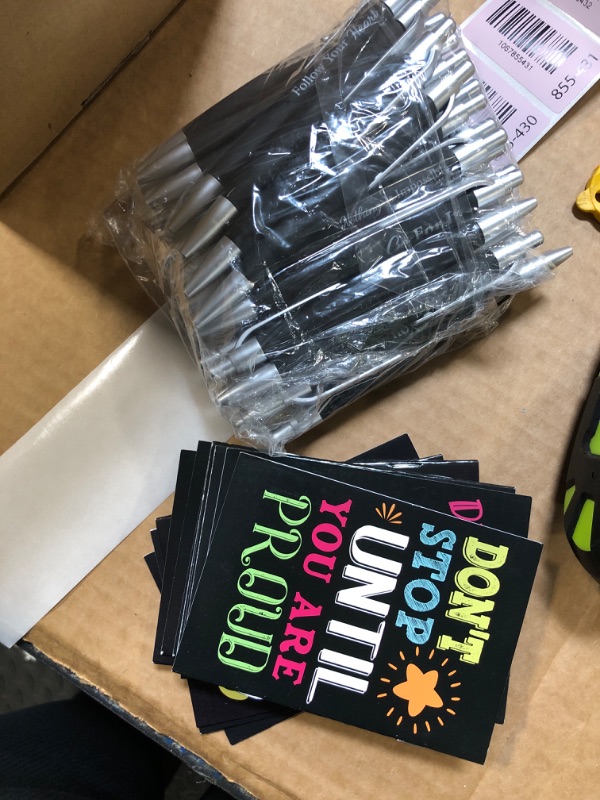Photo 1 of  Mini Inspirational Notebooks Party Favors - Motivational Journals Pocket Notepads Bulk for Appreciation, Graduation?Office Gifts Party Supplies?12 Styles?
Yeaqee  Employee Appreciation Gifts Bulk Inspirational Metal Ink Ballpoint Pen with Motivational Qu