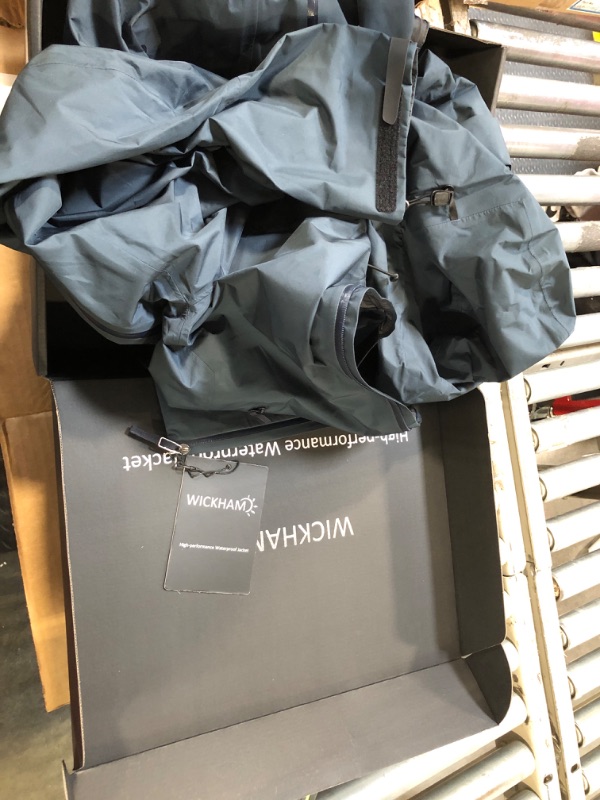 Photo 1 of  WICKHAM  Waterproof Long Rain Coats Packable Rain Jacket with Hood Trench Coats Windbreaker
