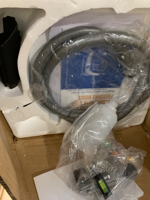 Photo 1 of *** DOES NOT WORK SOLD FOR PARTS FINAL SALE ****Giraffe Tools Grandfalls Retractable Pressure Washer G20, 2500 PSI 2.2 GPM, 180° Wall Mounted Power Washer, Auto-Retract with 65ft Pressure Hoses, 5 Nozzles for Floor/Cars/Fences/Patios, Dark Silver