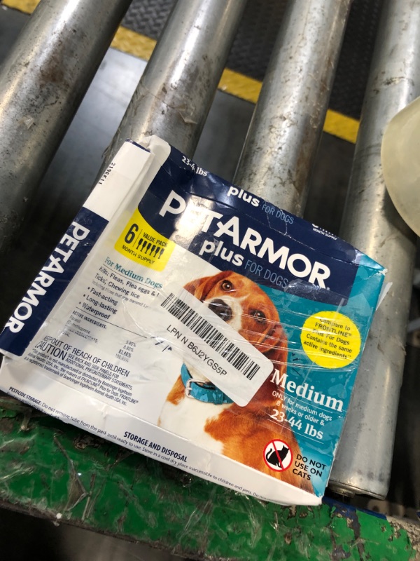 Photo 1 of *MISSING PARTS - see clerk notes*
PetArmor Plus Flea and Tick Prevention for Dogs, Medium Dog Flea and Tick Treatment, 6 Doses, Waterproof Topical, Fast Acting (23-44 lbs)