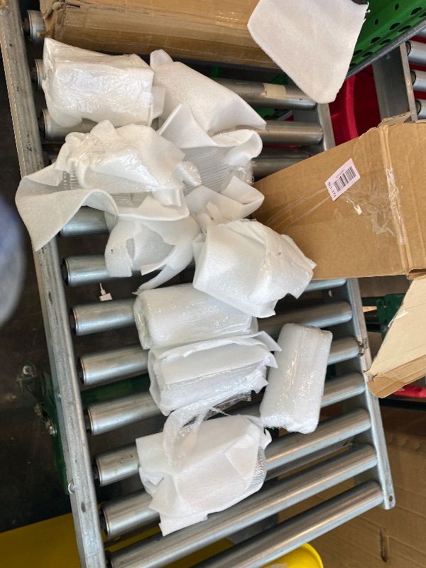 Photo 1 of ***MISSING TWO*** Zhehao 12 Pcs Ribbed Drinking Glasses Set 9 oz 12 oz Glass Cups Vintage Glassware Ribbed Cocktail Cup Clear Ice Coffee Highball Ripple Drinkware for Home Bar Beverages