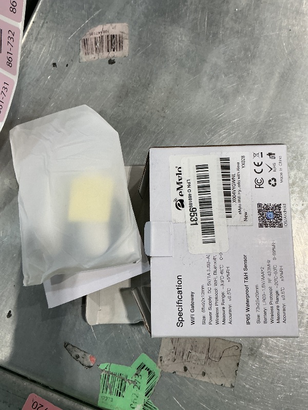 Photo 1 of **MISSING PARTS**
eMylo WiFi Hygrometer Thermometer 4 Pack, Smart Digital Indoor Temperature Humidity Monitor 426Ft Rang with 3 IP65 Wireless Sensors Outdoor Kit, App Alerts, Free Data Storage Export, Works with Alexa