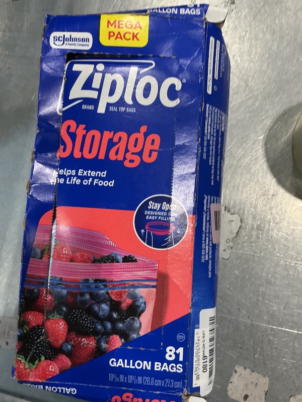 Photo 1 of *MISSING PARTS*
Ziploc Gallon Food Storage Bags, Stand-Up Bottom, Easy to Fill, 81 Count (Packaging May Vary)