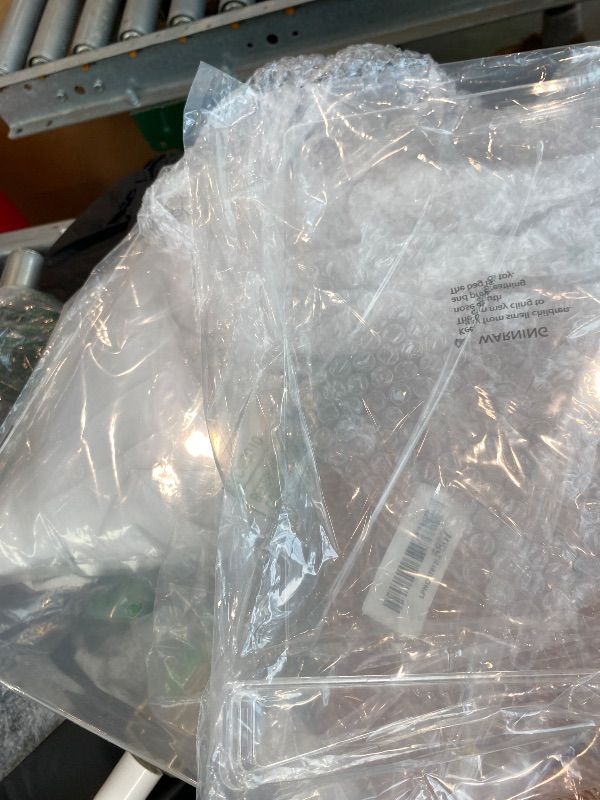 Photo 1 of **PARTIAL SET**
 12 Inches Tall [Extra Tall Version] Clear Shelf Dividers, 4 Pack Purse Organizer for Closet Perfect for Sweater, Shirts, Handbags in Bedroom and Kitchen, Acrylic Bookshelf for Organization