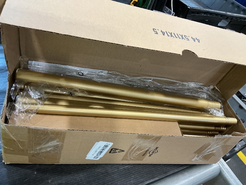 Photo 1 of *UNTESTED*
Gold Double Curtain Rods for Windows 66 to 120 Inch, Long Dual Curtain Rod with Decorative Crystal Gold Foil Finial, 1" Adjustable Heavy Duty Vintage Spliced Window Treatment Rods for Bedroom