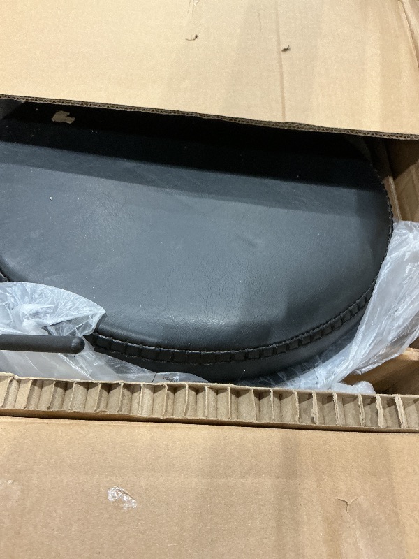 Photo 1 of ****ONLY ONE STOOLS*****VASAGLE EKHO Collection - 360° Swivel Bar Stools Set of 2, Height Adjustable Barstools with Storage, Synthetic Leather with Stitching, Mid-Century Modern, Kitchen Bar, Easy Assembly, Ink Black