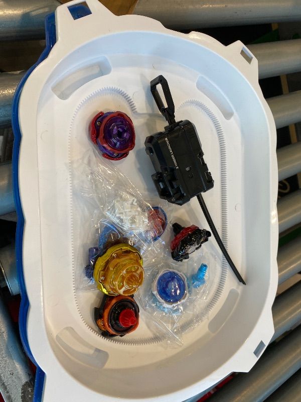 Photo 1 of *USED*
BGOVTAPO X Stadium Starter Kit - 6 Battle Tops Arena Set with 2 Launchers, Acceleration Track & Protective Roof, Gift for Boys Girls 6+