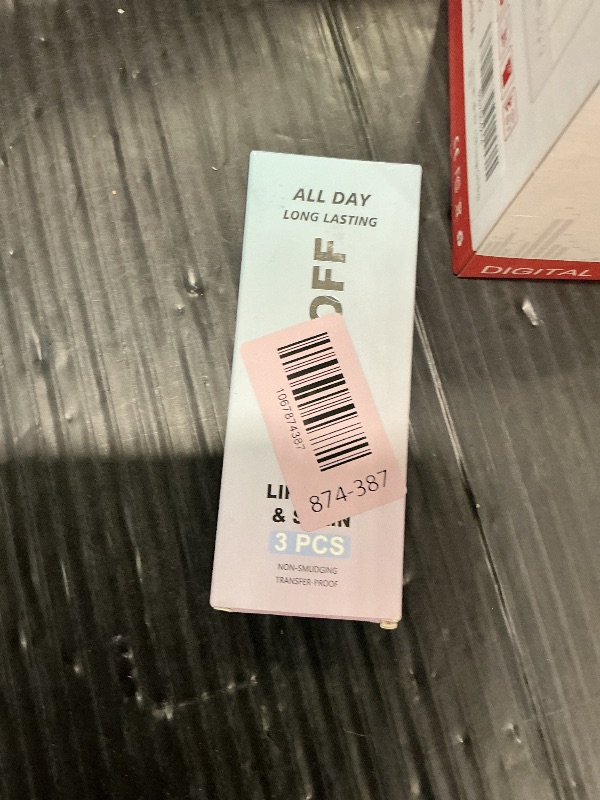 Photo 1 of ** FACTORY SEALED**
JUNECODE 3Pcs Lip Stain Peel Off Set with Tweezer, Peel Off lip Liner Stain Long Lasting Waterproof, Matte Lip Tattoo Tint Transfer Proof, Highly Pigmented Color Lip Makeup(#802+803+806)