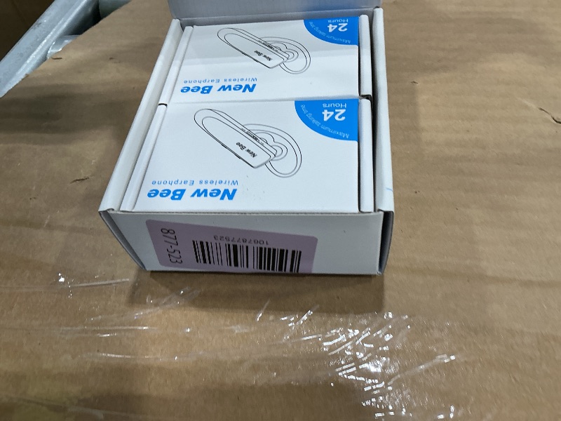 Photo 1 of [2 Pack] Bluetooth Earpiece Wireless Handsfree Headset V5.0 24 Hrs Driving with Mic 60 Days Standby Bluetooth Headset for iPhone Android Samsung Driver