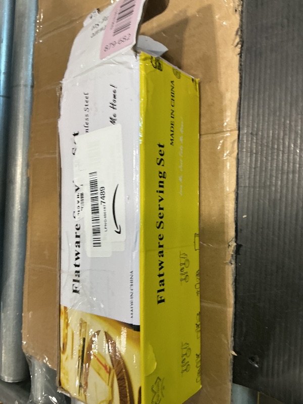 Photo 1 of *MISSING PARTS UNKNOWN*
Evanda Gold Silverware Set 64 Piece Service for 16, Titanium Gold Plated Stainless Steel Flatware Set, Knives Forks Spoons Cutlery Set for Wedding, Parties, Birthday, Restauroom, Dishwasher Safe