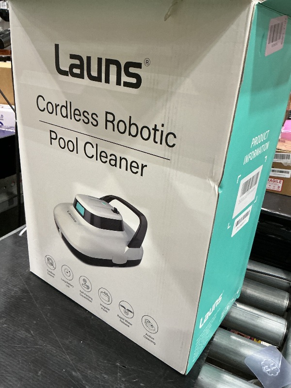 Photo 1 of (2025 Upgrade) Launs S1 Cordless Robotic Pool Cleaner, Dual Motors & Suction Ports Automatic Pool Vacuum Robot Lasts up to 90 Min, Self-Parking Ideal for Above Ground Pools (New)