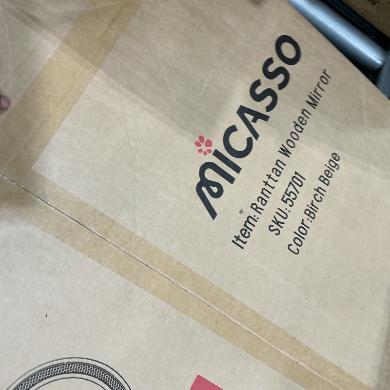 Photo 1 of ** SIMILIAR ITEM NOT SAME**
Micasso Round Rattan Wall Mirror: 30" Purely Handmade Wooden Frame Wicker Mirror - Rustic Shabby Chic Boho Bamboo Mirrors for Farmhouse/Bathroom/Bedroom/Living Room/Entryway/Home Decor