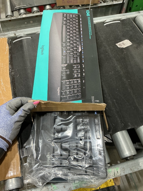Photo 1 of **MISSING USB**
Logitech K345 Wireless Keyboard - Full-Sized Keyboard with Palm Rest, 2.4 GHz Wireless USB Receiver - for PC, Laptop