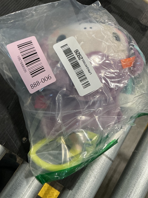 Photo 1 of *MINOR DAMAGE - USED*
Fisher-Price Baby Stroller Toy Sing & Go Purple Monkey Musical Sensory Plush with Crinkle & Clackers for Newborns from Birth+