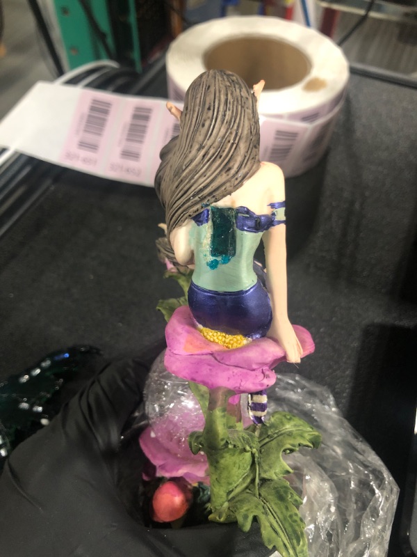 Photo 1 of ** BROKEN WINGS, REPAIRABLE **
ICE ARMOR 7.5" H LED Light Blue Fairy with Clear Wings Statue Fantasy Decoration Figurine