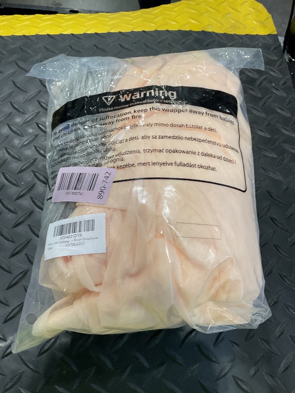 Photo 1 of 10ft x 10ft Champagne Tulle Backdrop Curtain with Lights String for Parties Wedding Bridal Shower Sheer Champagne Curtain Backdrop for Birthday Party Baby Shower Photo Booth Decorations