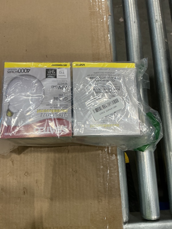 Photo 1 of (2 Pack) G40 Incandescent Light Bulb 2700K Soft Light, Decorative Globe Light Bulbs,E26 Medium Base, Perfect use for Decor, Pendant, Bathroom/Vanity Mirror Makeup, Dimmable. White-Finish (25)