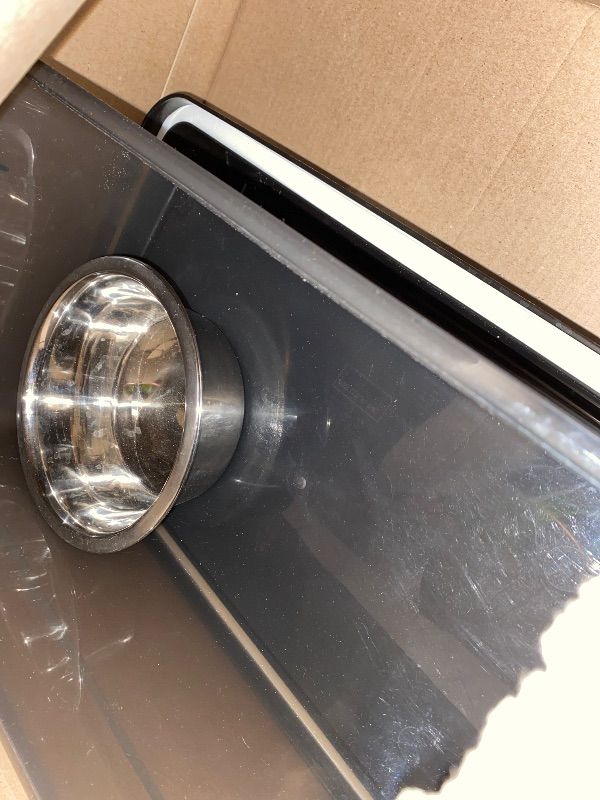 Photo 1 of *MISSING PARTS*
IRIS USA Elevated Dog Bowls with Storage, 9" H Raised Bowl for Small Dogs, Airtight Pet Food Storage Holds Up to 13 lbs, at Home or Camping, Smoke/Black