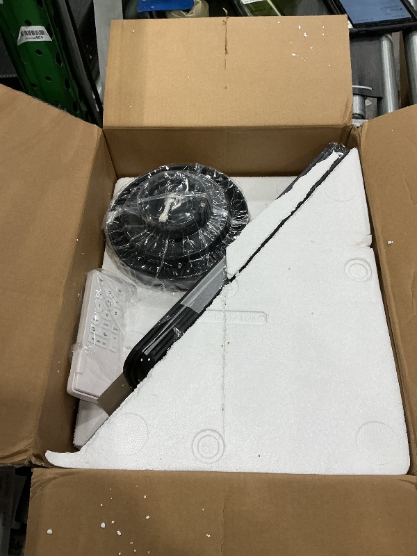 Photo 1 of *USED*
Sevenine 42 Inch Ceiling Fans with Lights and Remote, Black Ceiling Fan with 5 Balde for Outdoor/Bedroom Living Room, Downrod, 6 Speed Reversible DC Motor, 3CCT Dimmable Timer Noiseless, ETL Listed