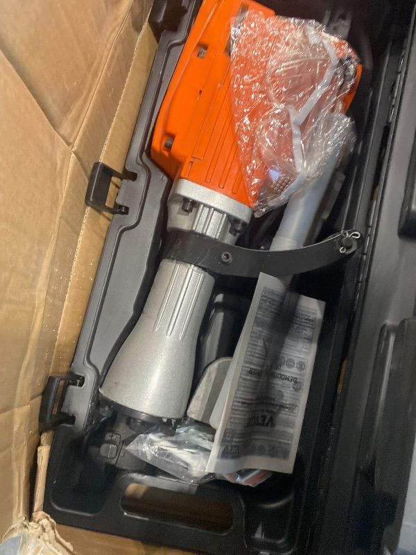Photo 1 of *USED*
VEVOR Demolition Jack Hammer, MAX 2200W Electric Jackhammer Heavy Duty, 1400 BPM Concrete Breaker 4pcs Chisels Bit Chipping W/Case, Gloves