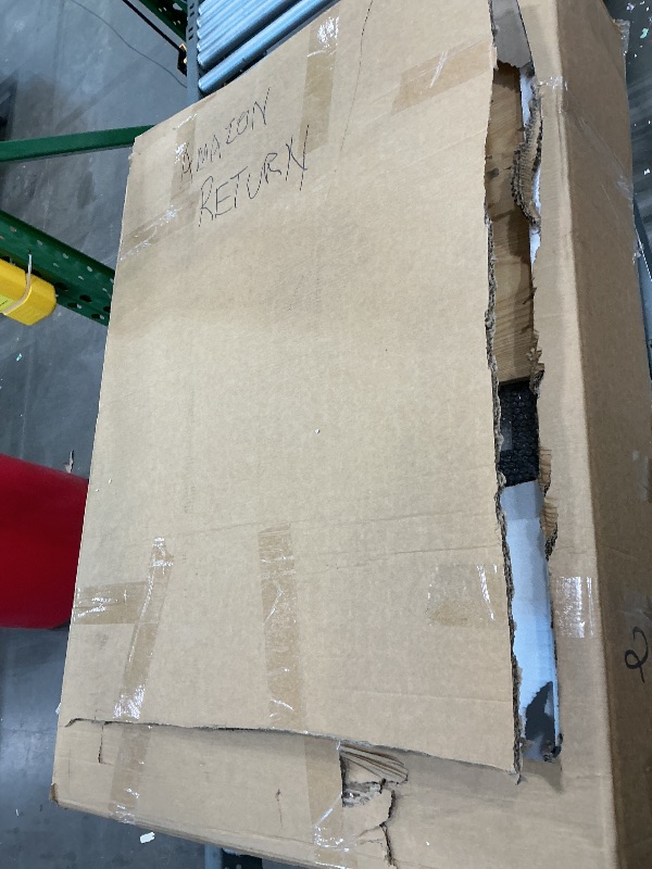 Photo 1 of **UNKNOWN MISSING PIECES***Large Vanity Desk with 3 Color Touch Screen Dimming Mirror, Vanity Desk with Charging Station, Modern Retractable Makeup Dressing Table, Makeup Table With storage shelves and 5 Sliding Drawers, Oak