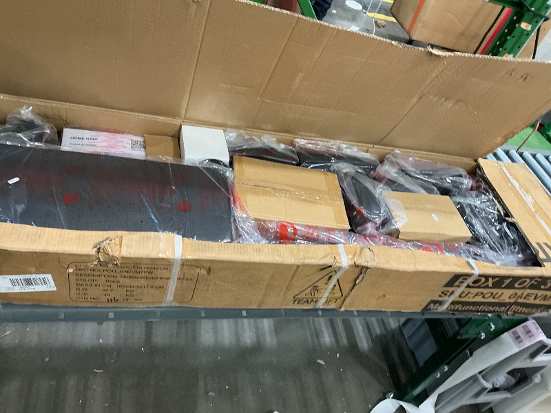 Photo 1 of **UNKNKOWN MISSING PIECES***Multifunctional Home Gym Machine with 100LB Weight Stack, Full Body Workout Station for Strength Training, LAT Pulldown, Chest Press, Leg Extension & Row, Compact Home Gym Equipment for Men & Women