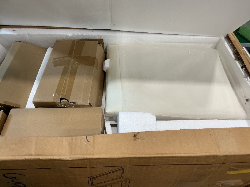 Photo 1 of *PARTIAL SET*
Pamapic 11 Drawers Makeup Vanity with Mirror and Chair, Glass Top Vanity Desk with Power Outlet, 3 Lighting Modes Dressing Table with Golden Handles, Silent Slides and Portable Mirror, White